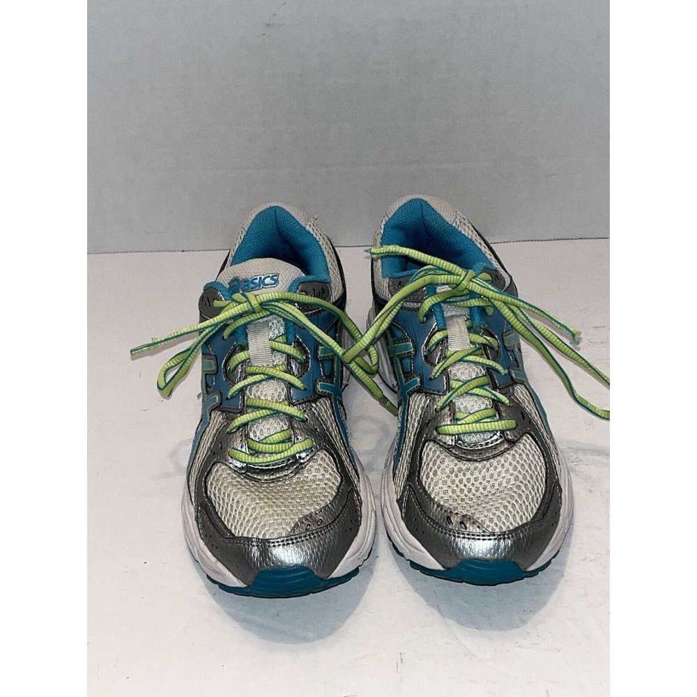 Asics Sneaker Gel Contend 3 Womens 7 Green Silver Running Joggers Shoes - Picture 2 of 11